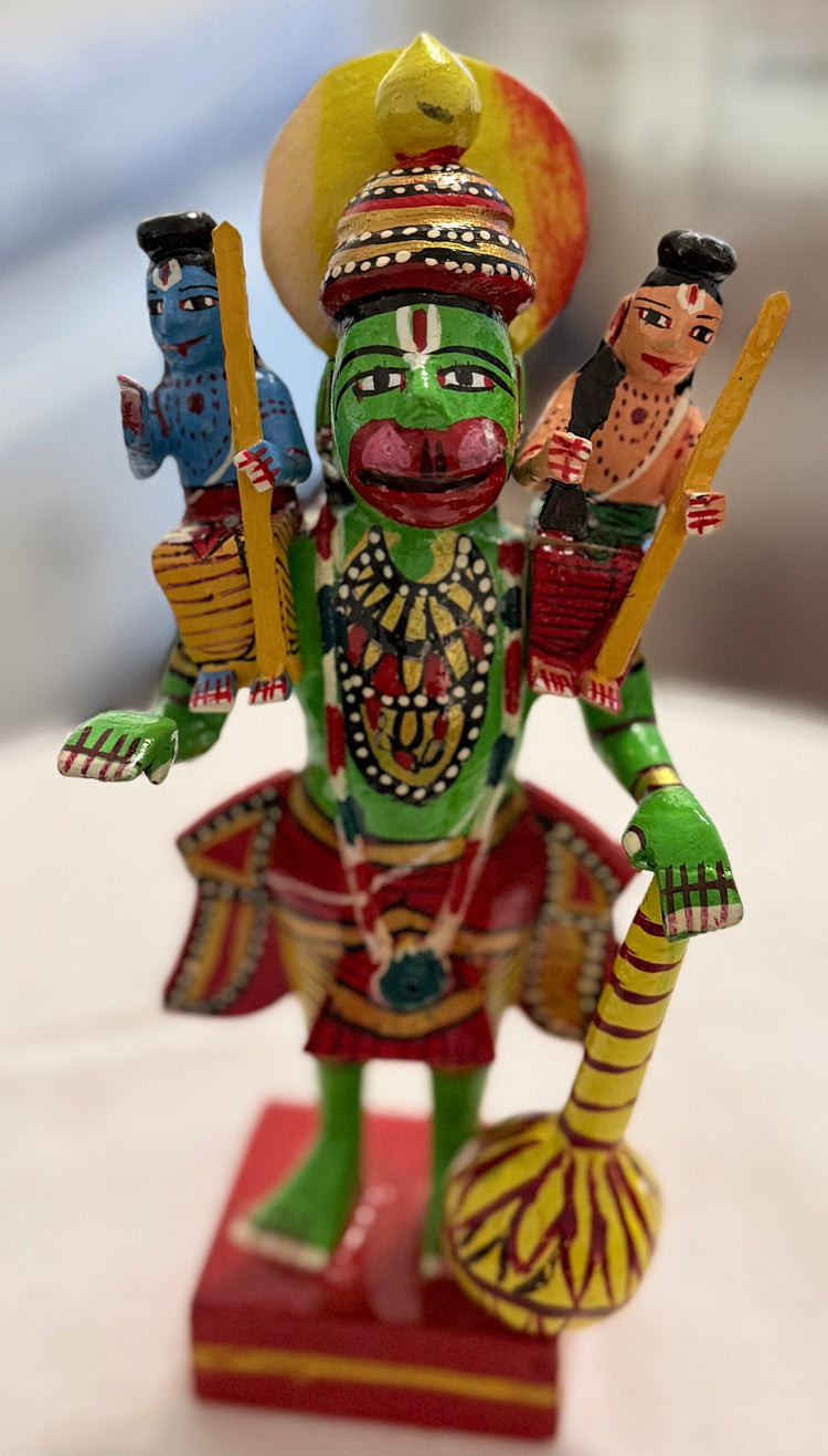 Hanuman with Ram and Lakshman