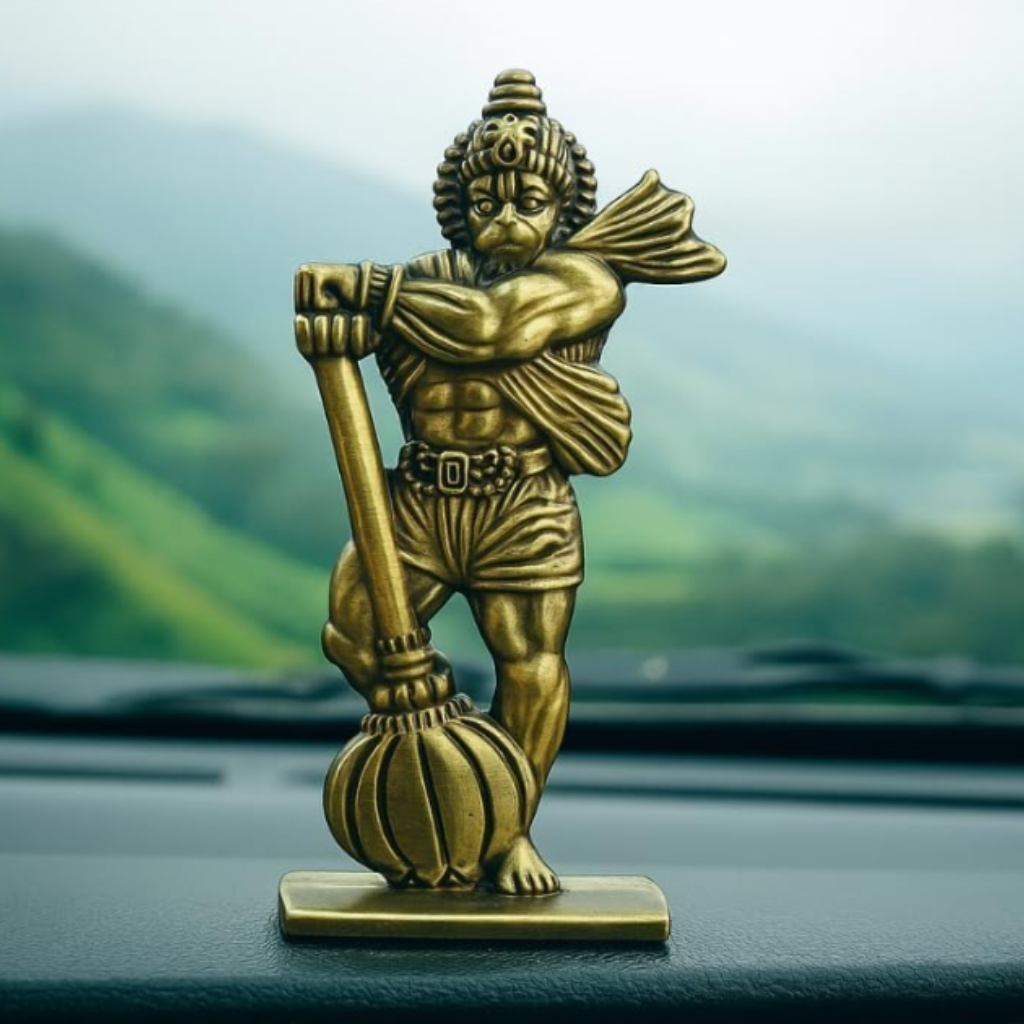 Buy Hanuman Car Dashboard Idol Online | Metal Murti for Protection & Vastu