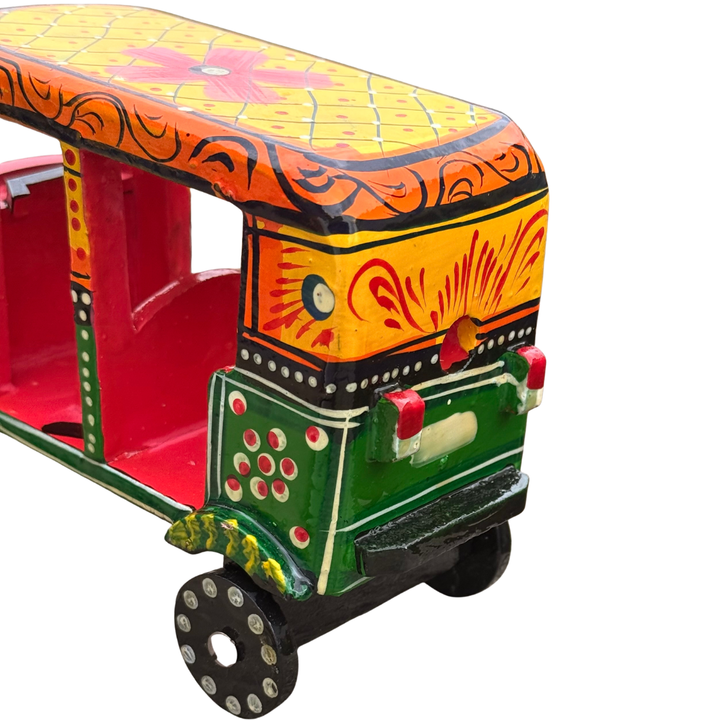 Indian Wooden Tuk Tuk Auto Rickshaw