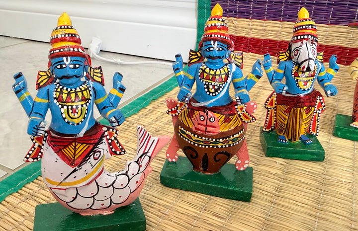 kondapalli Dasavatharam set (Small) - Kondapalli Toys