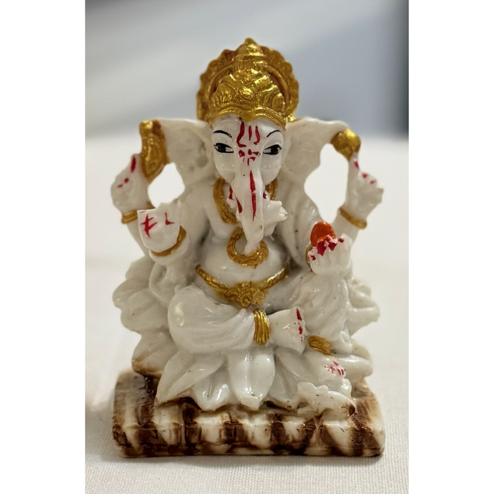 Small White Ganpati Idol