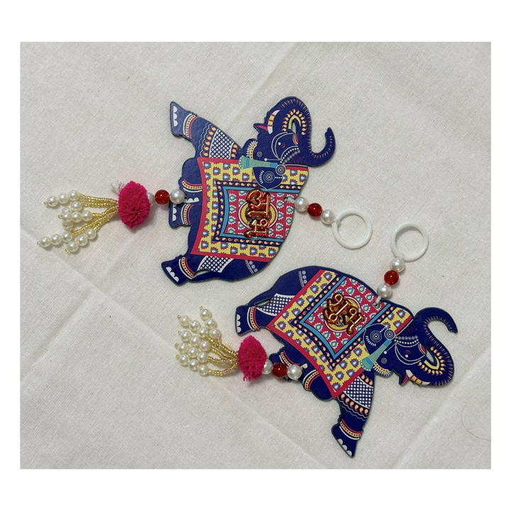 Shubh Labh Elephant Door Hanging Décor Set