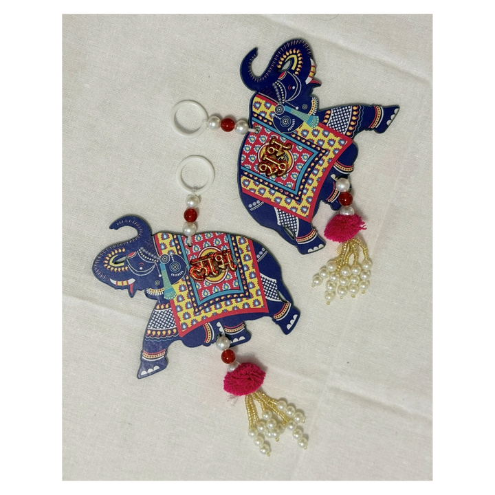 Shubh Labh Elephant Door Hanging Décor Set