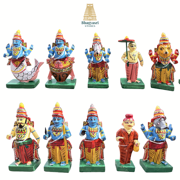 kondapalli Dasavatharam set (Small) - Kondapalli Toys